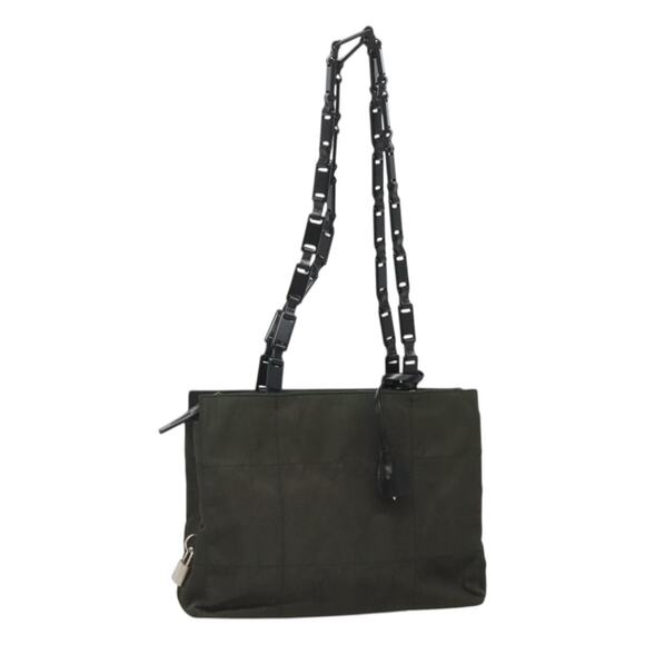 PRADA Tote Bag Nylon Green Silver - Picture 1 of 9